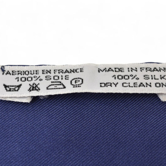 HERMES Authentic Blue Silk Scarf - Picture 8 of 9